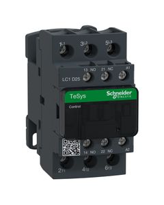 Stycznik LC1D25B5, 3bieg-3NO, 25A w AC3, 11kW, cewka 24V 50Hz, styki pom. 1NO+1NC