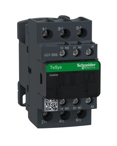 Stycznik LC1D25F7, 3bieg-3NO, 25A w AC3, 11kW, cewka 110V 50/60Hz, styki pom. 1NO+1NC