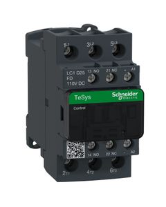 Stycznik LC1D25FD, 3bieg-3NO, 25A w AC3, 11kW, cewka 110V DC, styki pom. 1NO+1NC