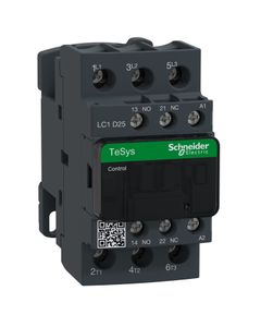 Stycznik LC1D25V7, 3bieg-3NO, 25A w AC3, 11kW, cewka 400V 50/60Hz, styki pom. 1NO+1NC