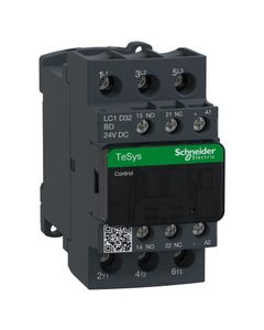 Stycznik LC1D32BD, 3bieg-3NO, 32A w AC3, 15kW, cewka 24V DC, styki pom. 1NO+1NC