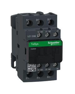 Stycznik LC1D38B7, 3bieg-3NO, 38A w AC3, 18.5kW, cewka 24V 50/60Hz, styki pom. 1NO+1NC