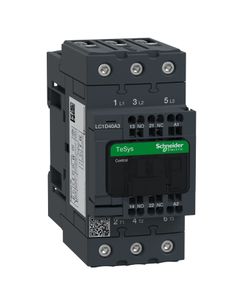 Stycznik LC1D40A3P7, 3bieg-3NO, 40A w AC3, 18.5kW, cewka 230V 50/60Hz, styki pom. 1NO+1NC