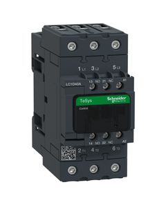 Stycznik LC1D40AM7, 3bieg-3NO, 40A w AC3, 18.5kW, cewka 220V 50/60Hz, styki pom. 1NO+1NC