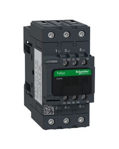 Stycznik LC1D50AB5, 3bieg-3NO, 50A w AC3, 22kW, cewka 24V 50Hz, styki pom. 1NO+1NC