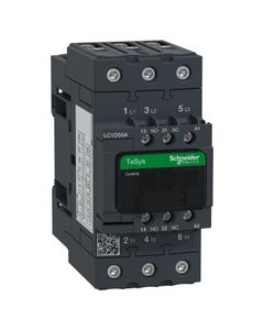 Stycznik LC1D50AV7, 3bieg-3NO, 50A w AC3, 22kW, cewka 400V 50/60Hz, styki pom. 1NO+1NC