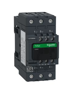 Stycznik LC1D65AV7, 3bieg-3NO, 65A w AC3, 30kW, cewka 400V 50/60Hz, styki pom. 1NO+1NC