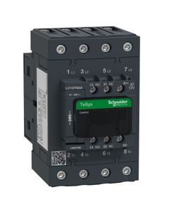 Stycznik LC1DT80AJD, 4bieg-4NO, 80A w AC1, cewka 12V DC, styki pom. 1NO+1NC