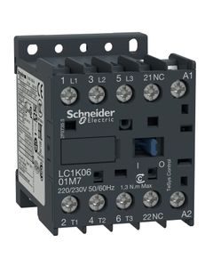 Stycznik LC1K0601E7, 3bieg-3NO, 6A w AC3, 2.2kW, cewka 48V 50/60Hz, styki pom. 1NC