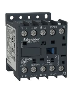 Stycznik LC1K0610F7, 3bieg-3NO, 6A w AC3, 2.2kW, cewka 110V 50/60Hz, styki pom. 1NO