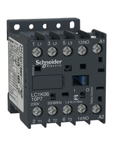 Stycznik LC1K0610Q7, 3bieg-3NO, 6A w AC3, 2.2kW, cewka 380V 50/60Hz, styki pom. 1NO