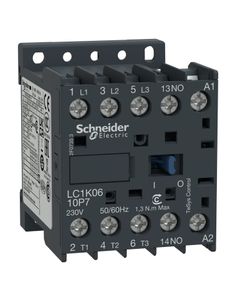 Stycznik LC1K0610T7, 3bieg-3NO, 6A w AC3, 2.2kW, cewka 480V 50/60Hz, styki pom. 1NO
