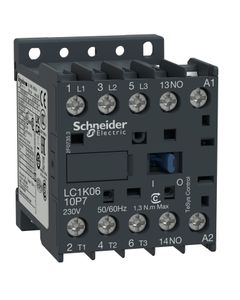 Stycznik LC1K0610V7, 3bieg-3NO, 6A w AC3, 2.2kW, cewka 400V 50/60Hz, styki pom. 1NO