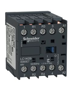 Stycznik LC1K090085E7, 4bieg-2NO+2NC, 20A w AC-1, 48V 50/60 Hz (do lutowania)