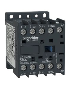 Stycznik LC1K0901F7, 3bieg-3NO, 9A w AC3, 4kW, cewka 110V 50/60Hz, styki pom. 1NC