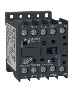 Stycznik LC1K0901P7, 3bieg-3NO, 9A w AC3, 4kW, cewka 230V 50/60Hz, styki pom. 1NC