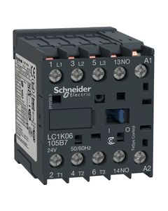 Stycznik LC1K09105E7, 3bieg-3NO, 9A w AC3, 4kW, cewka 48V 50/60Hz, styki pom. 1NO