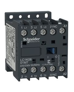 Stycznik LC1K1201B5, 3bieg-3NO, 12A w AC3, 5.5kW, cewka 24V 50Hz, styki pom. 1NC