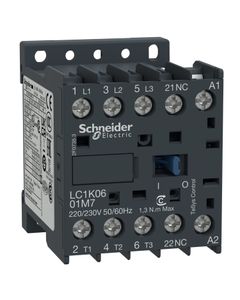 Stycznik LC1K1201F7, 3bieg-3NO, 12A w AC3, 5.5kW, cewka 110V 50/60Hz, styki pom. 1NC