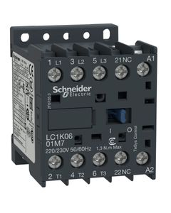 Stycznik LC1K1601P5, 3bieg-3NO, 16A w AC3, 7.5kW, cewka 230V 50Hz, styki pom. 1NC