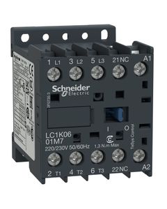 Stycznik LC1K1601P7, 3bieg-3NO, 16A w AC3, 7.5kW, cewka 230V 50/60Hz, styki pom. 1NC