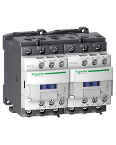 Stycznik nawrotny LC2D18BL, 3bieg-3NO, 18A, 7.5kW w AC-3, 24V DC, styki pom. 1NO+1NC