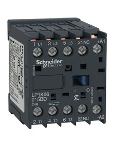 Stycznik LP1K09015BD, 3bieg-3NO, 9A w AC3, 4kW, cewka 24V DC, styki pom. 1NC