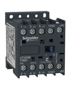 Stycznik LP1K0910ED, 3bieg-3NO, 9A w AC3, 4kW, cewka 48V DC, styki pom. 1NO