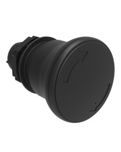 Platinum, przycisk grzybkowy LPCB6342 czarny fi40, odblok./obrót, bistabilny, napęd bez ramki