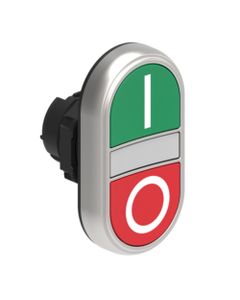 Platinum, przycisk 2-klawiszowy LPCBL7123 podświetl., kryty, zielono/czerwony I/O, monostabilny, napęd bez ramki