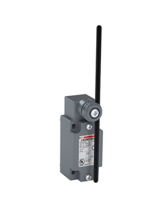 Łącznik krańcowy LS43M72B11, 1NO+1NC migowe, dźwignia z prętem z włókna szklanego fi 6, metal IP66, M20