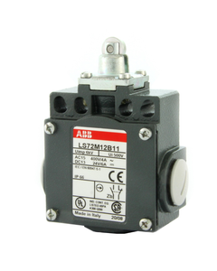 Łącznik krańcowy LS72M12B11, 1NO+1NC migowe, trzpień wciskany z rolką metalową , metal IP66, M16