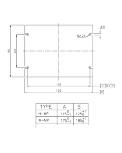 Płyta montażowa M-MP, 185x94mm, stal ocynkowana, do obudowy Piccollo