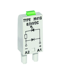 Moduł M41G typu LD, 6-24V DC, dioda LED zielona + dioda tłumiąca DC (polaryzacja N)