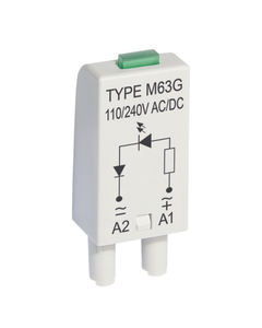 Moduł M63G typu L, 110-230V AC/DC, dioda sygn. LED zielona