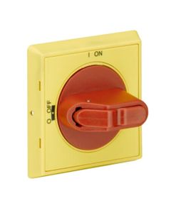 Pokrętło MSHD-LY, żółto/czerwone, wskazanie I-0/ON-OFF, do wył. silnikowych MS116