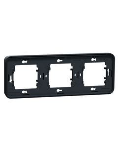 Mureva - Podstawa  podtynkowa 3x pozioma antracytowa