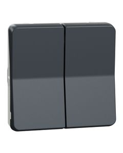 Mureva - Mechanizm łącznika uniwersalnego podwójnego antracyt, IP55