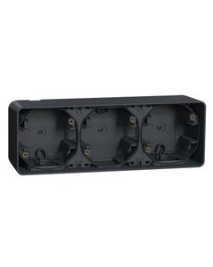 Mureva - Podstawa  naścienna 3x pozioma antracytowa