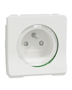 Mureva - Mechanizm gniazda 2P+PE zaciski na wcisk, biały, IP55