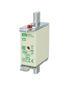 Wkładka topikowa NH000 aM 100A/500V silnikowa, KOMBI