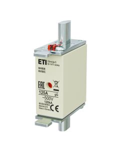 Wkładka topikowa NH000 gG 125A/500V przemysłowa zwłoczna 500V KOMBI