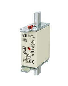 Wkładka topikowa NH000 gG 40A/500V przemysłowa zwłoczna 500V KOMBI