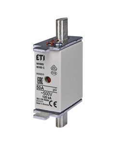 Wkładka topikowa NH000 gG 50A/500V przemysłowa zwłoczna 500V KOMBI