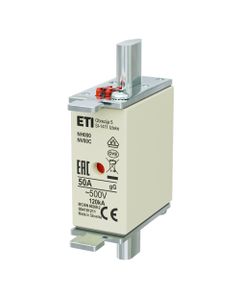 Wkładka topikowa NH000 gG 50A/500V przemysłowa zwłoczna 500V KOMBI