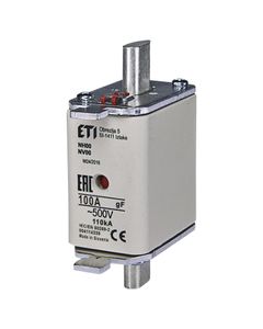 Wkładka topikowa NH00/WT-00 gF 100A/500V szybka, KOMBI