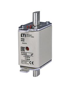 Wkładka topikowa NH00/WT-00 gF 125A/500V szybka, KOMBI