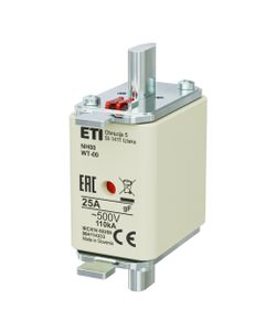 Wkładka topikowa NH00/WT-00 gF 25A/500V szybka, KOMBI