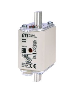 Wkładka topikowa NH00 gG 160A/500V przemysłowa zwłoczna 500V KOMBI