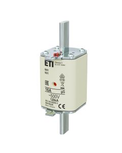 Wkładka topikowa NH1 gG 16A/500V przemysłowa zwłoczna 500V KOMBI